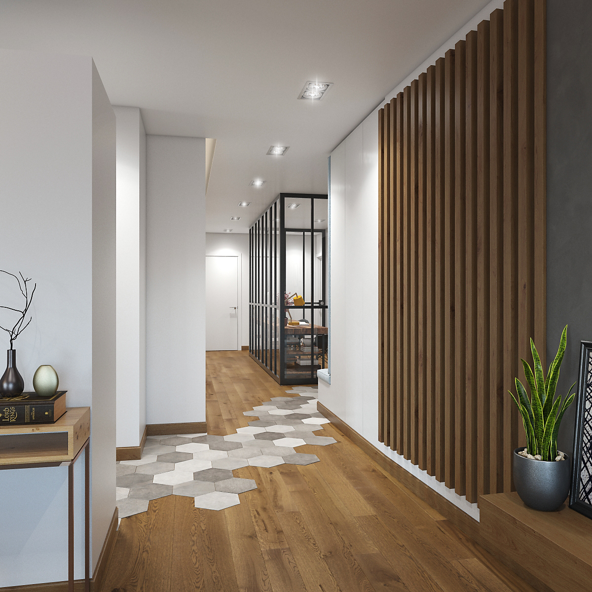 visualization apartment Scandinavian style design Interior