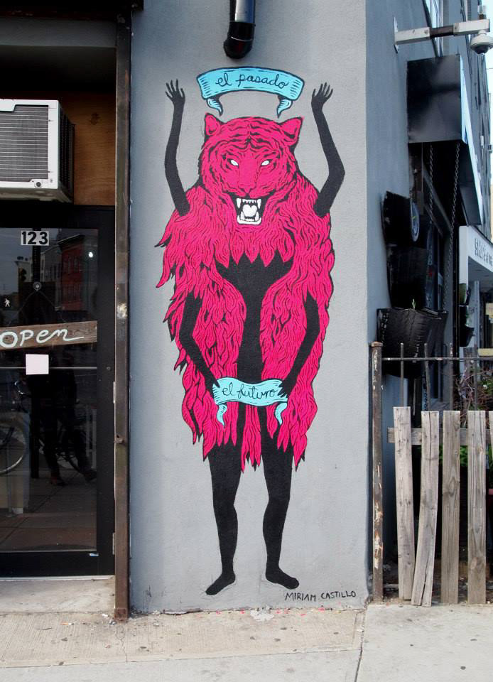 bos Bushwick Mural Yoga Esotericism esoteric present past future tiger tigre murales miriamcastillo art streetart