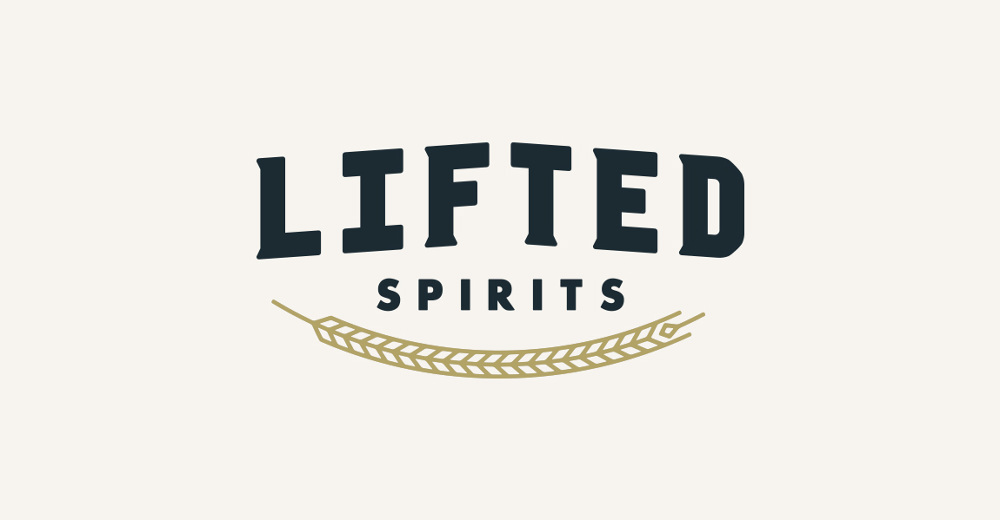 lifted spirits alcohol package design 