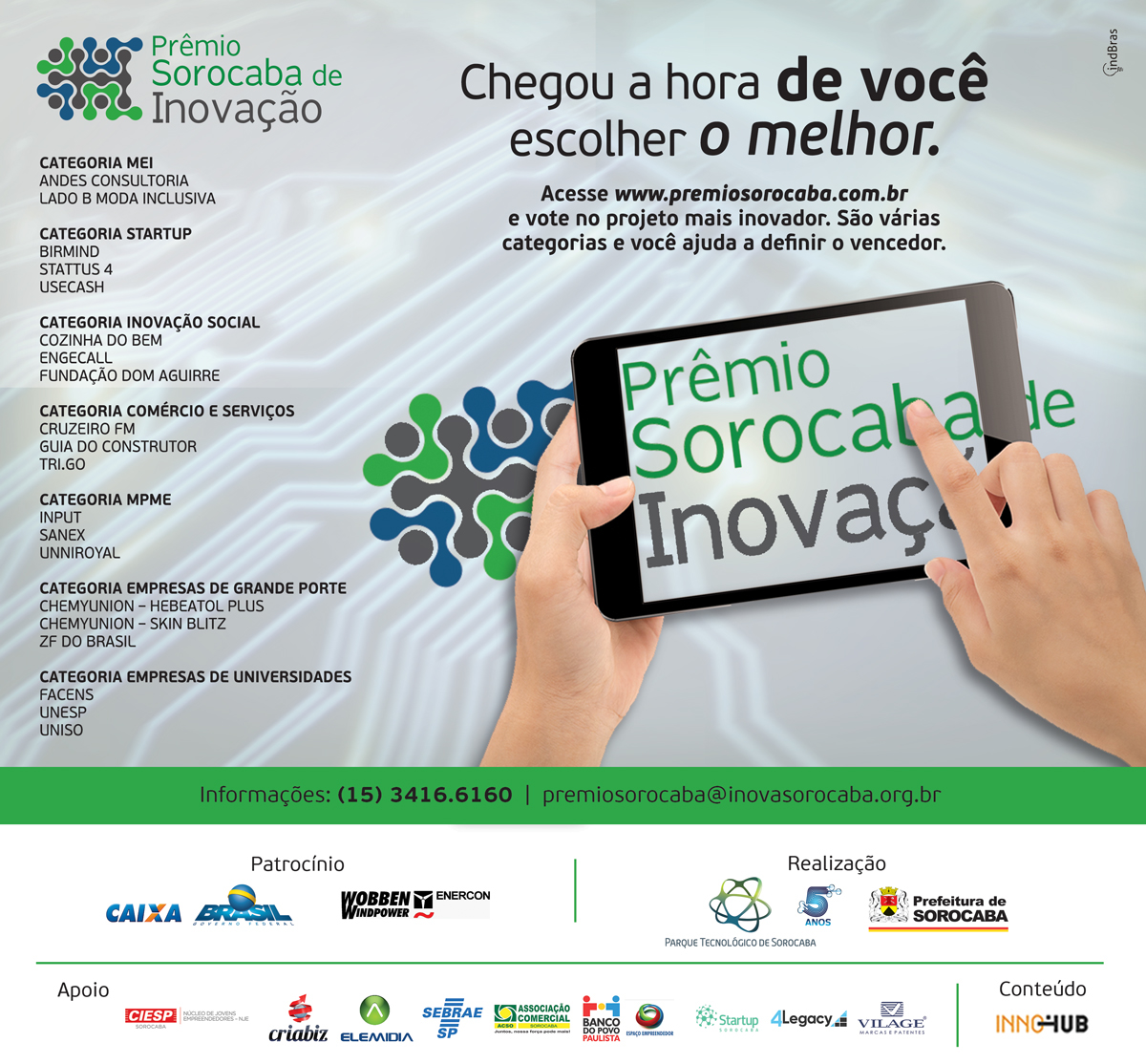 innovation inovação premio award Sorocaba park tech tecnologico technological