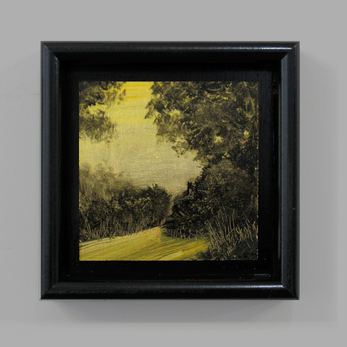 golden hour painting oil gold leaf Landscape
