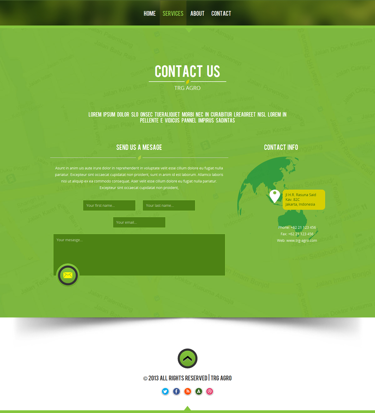Website design layouting onepage responsive web