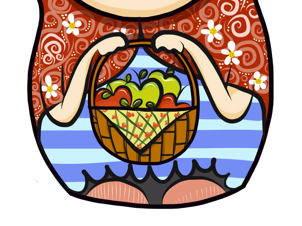 red ruby storybook cartoon apples basket adobedraw vector redridinghood