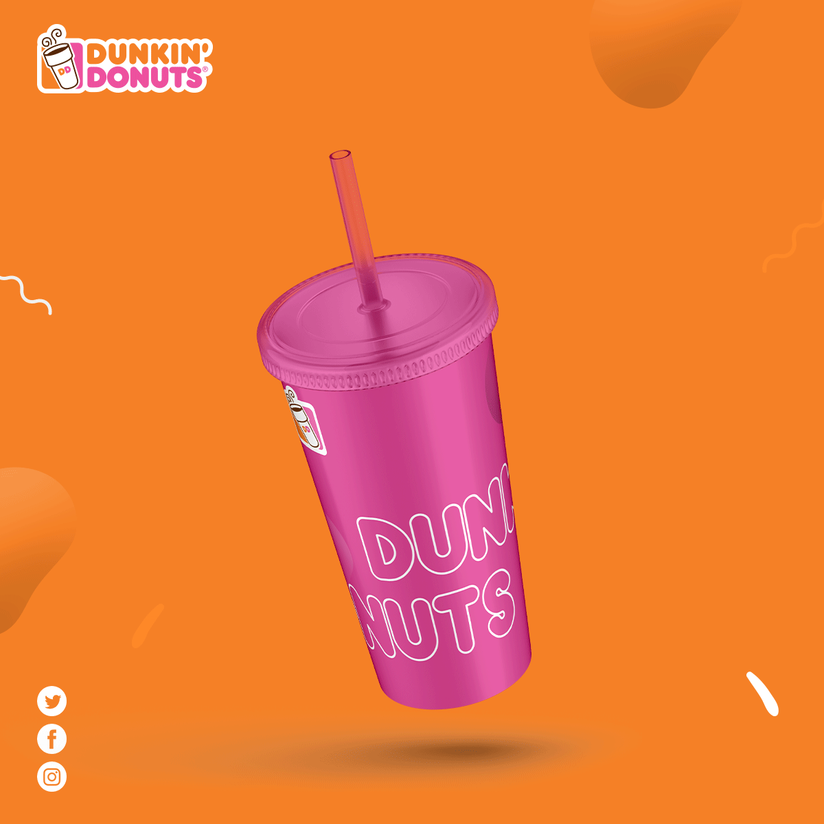 Coffee donut Donuts drinks dunkin Hot media social sweet colors