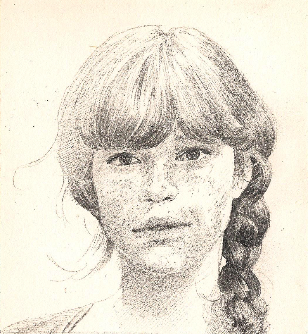she cool illustrations portrait pattern girl berlin freckles eyes