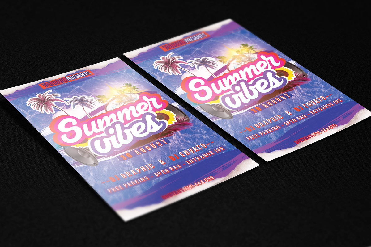 summer vibes flyer template poster graphicriver print template download