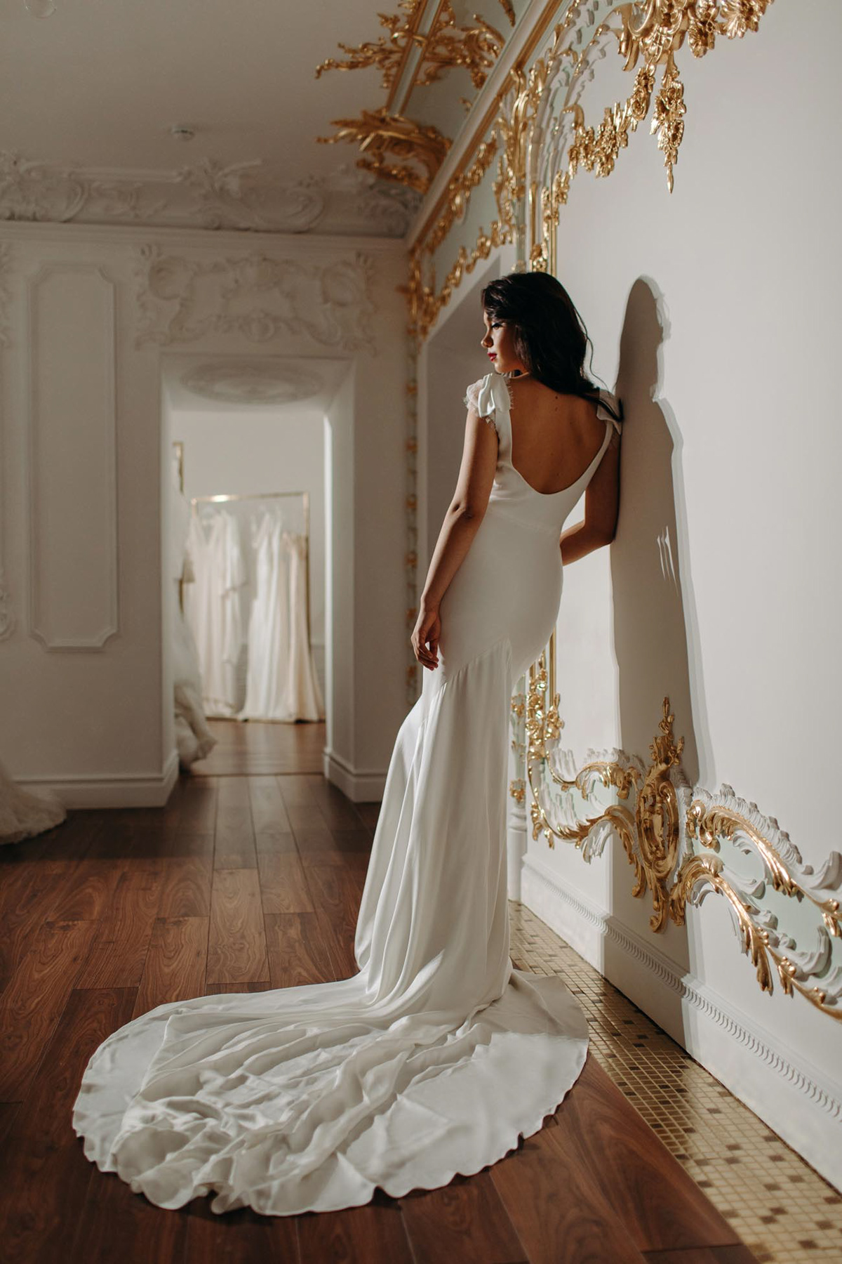 bridal dress gown miller monochrome salon Savannah wedding White