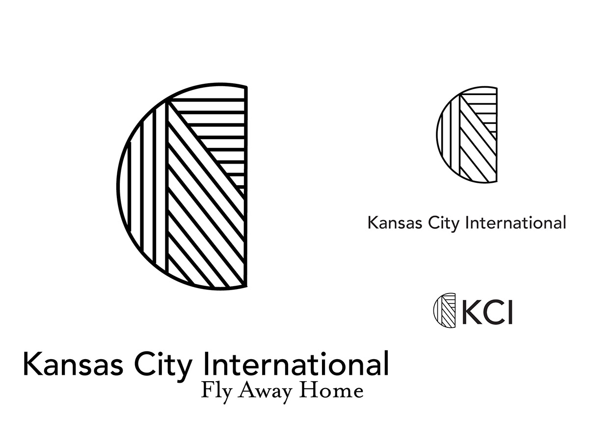 design branding  identity logo art deco kansas city airport