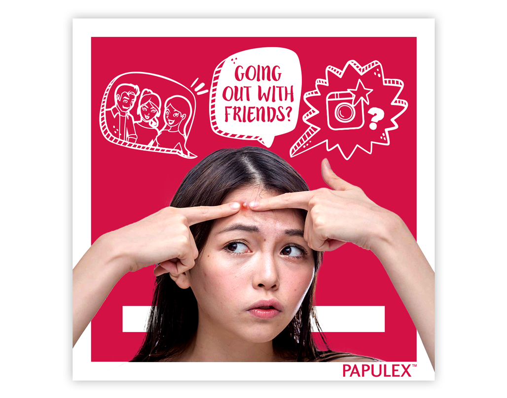 social media digital marketing papulex acne facebook post online design campaign