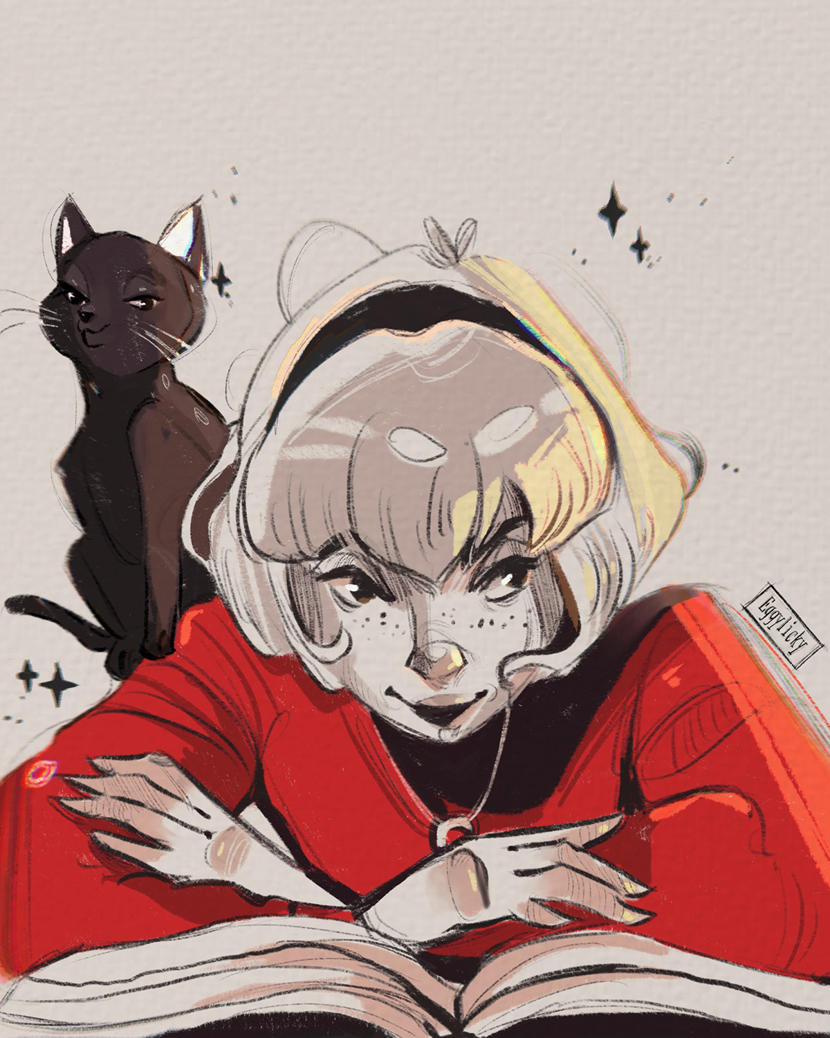 art cartoon Cat Character design  comic fanart Halloween Netflix sabrina spellman witch