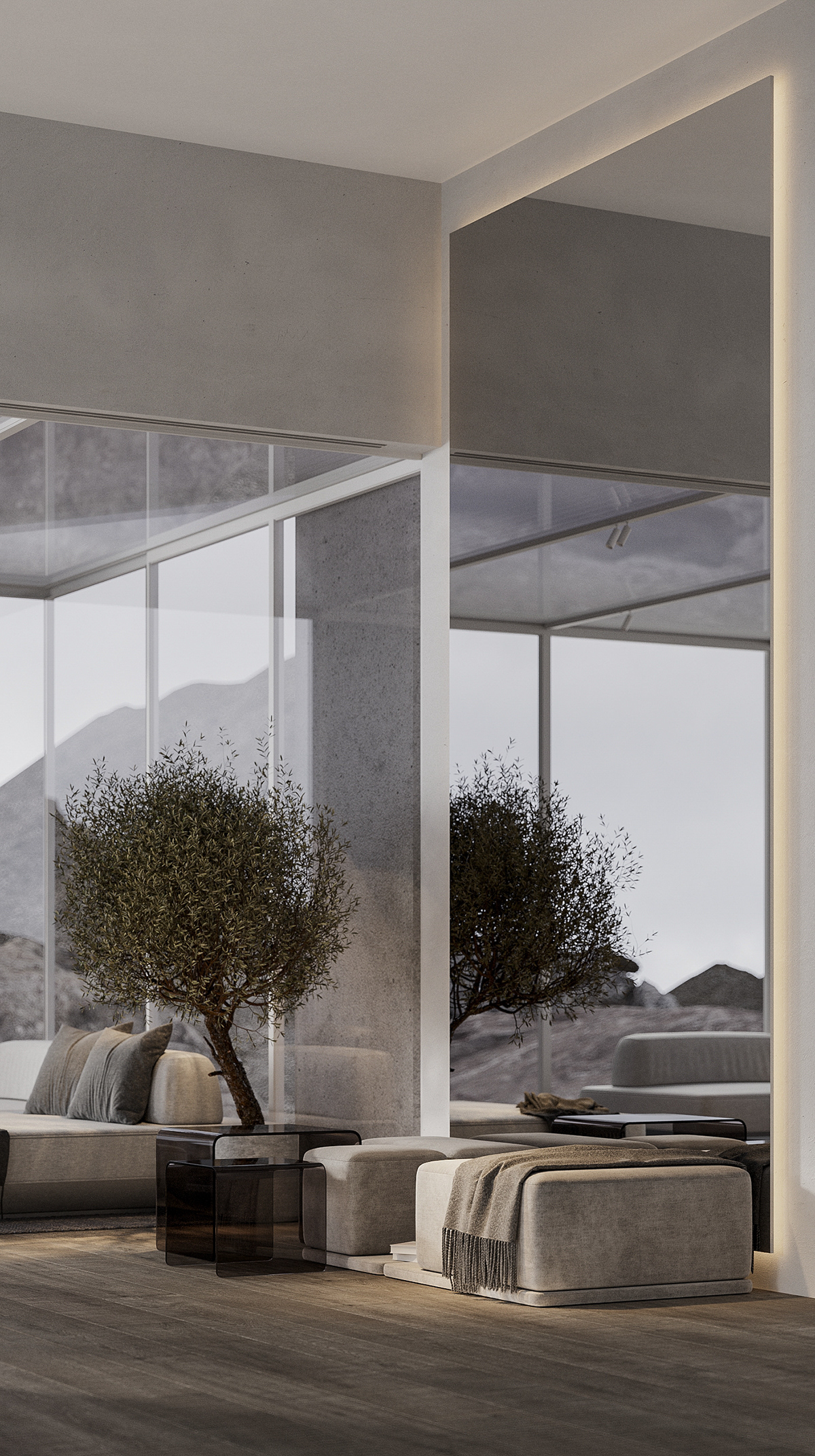 3D architecture design exterior Fashion  Interior modern showroom Style Villa