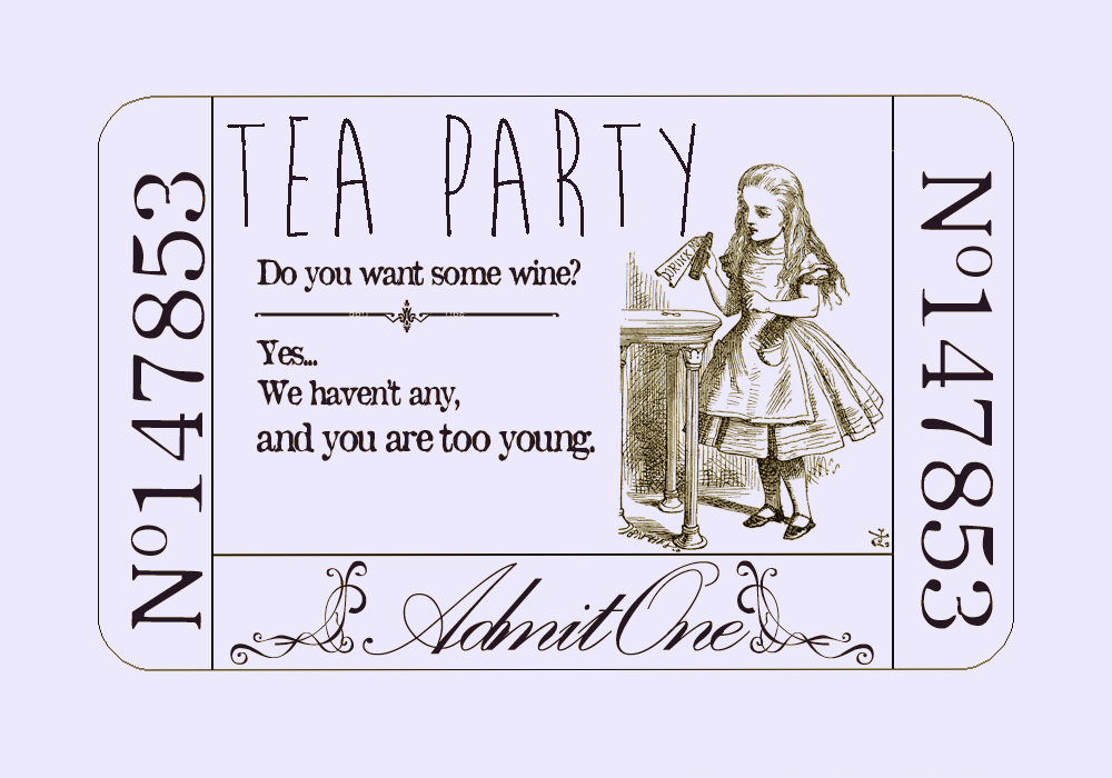 alice in wonderland Tea Party Invitations