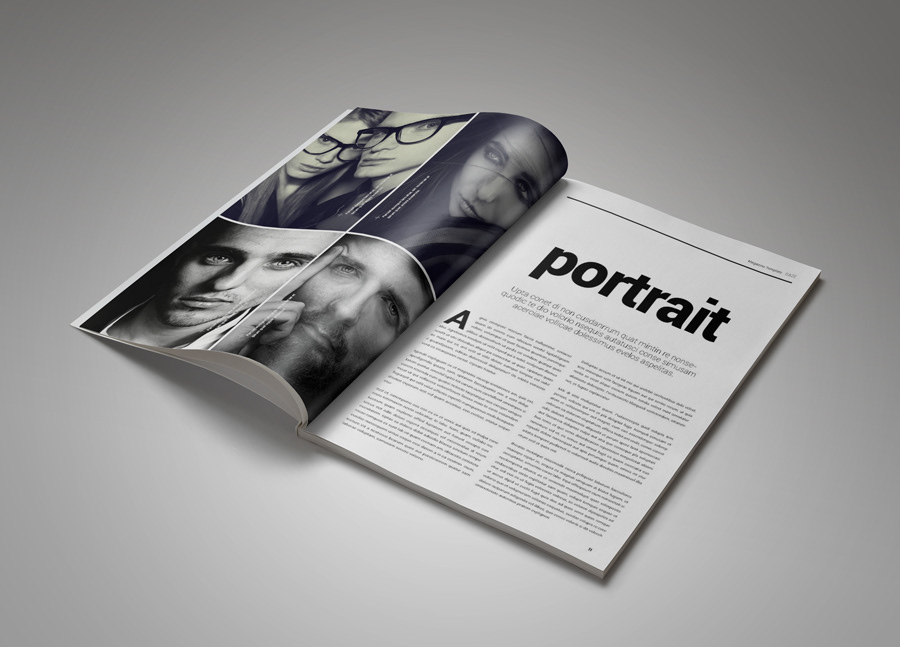 various presentation magazine template print template Display clean Layout preview view