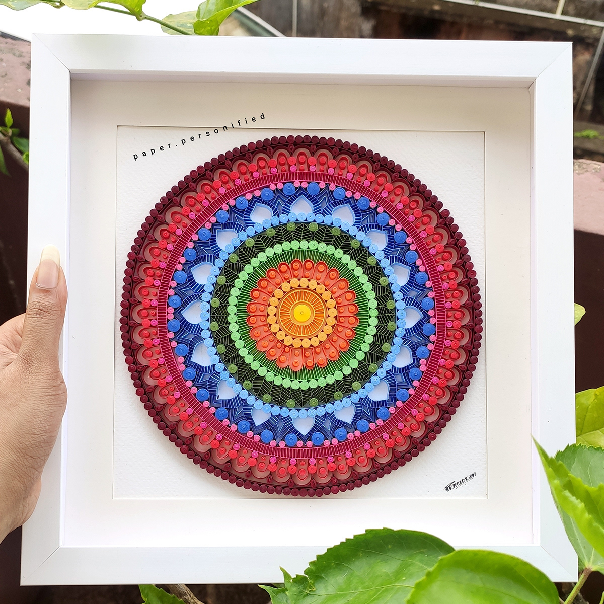quilling paper art Mandala ILLUSTRATION  artwork contemporary art abstract colorful Mandala Art pattern design 