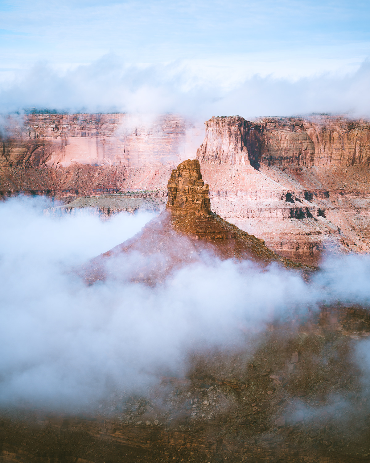 utah canyon Moab desert Landscape canyonlands arches National Park foggy fog