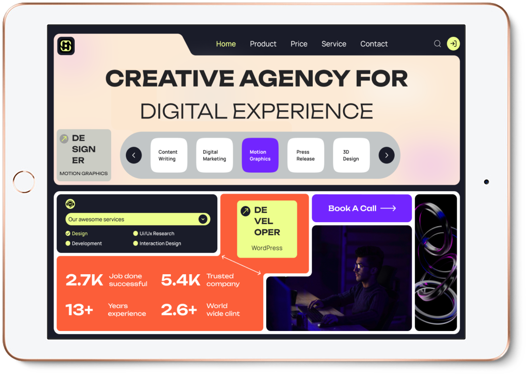 Web Design  Web Website design agency digital agency home page design Interface UI home page designer