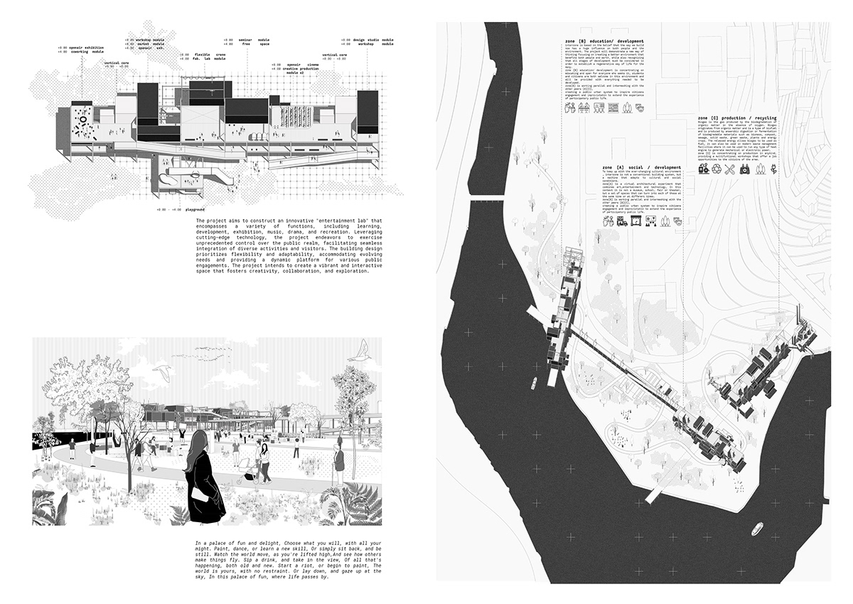 portfolio architecture Vector Illustration Mapping architectural design visualization 3d modeling Portfolio Design