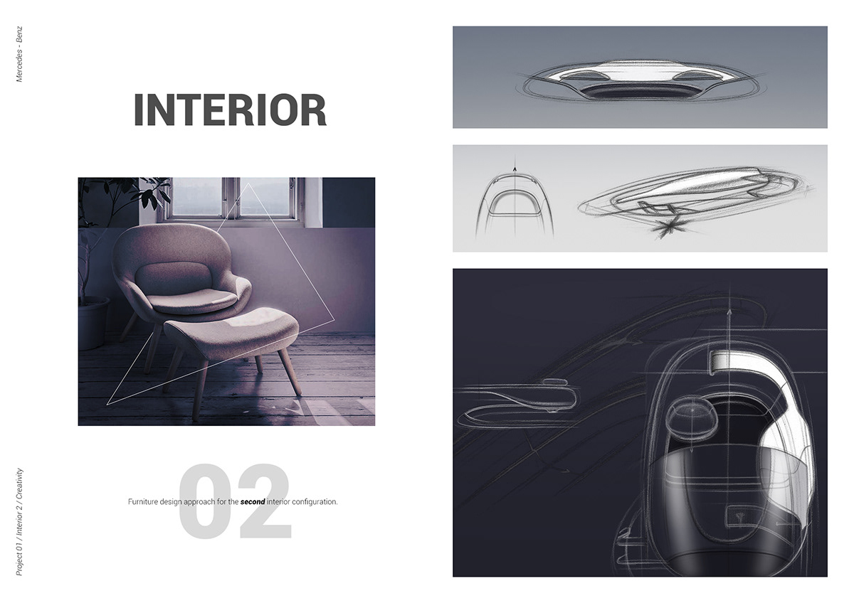 Automotive design cardesign industrial design  interior design  mercedes Mercedes Benz automotive   Automotive interior Autonomous Interior
