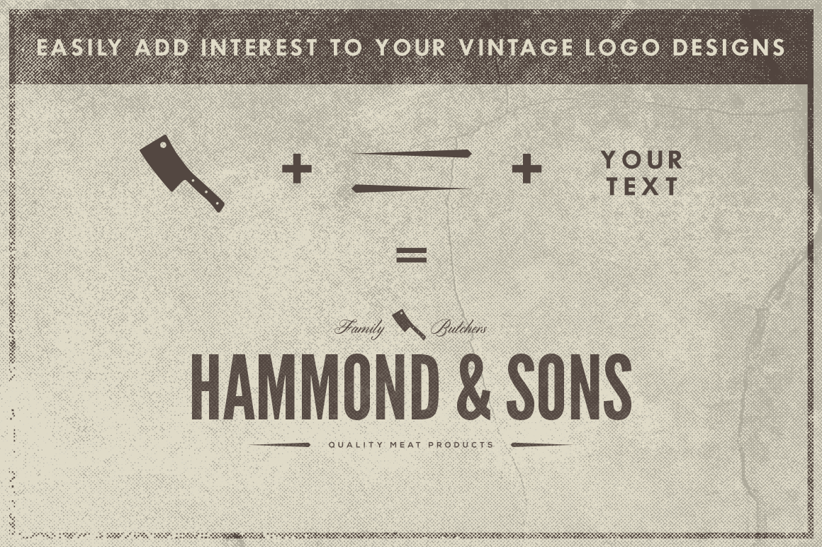 vintage Retro logo insignia brand texture icons