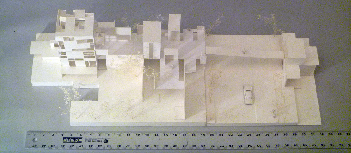 risd Pre-college intervention museum board geometry cube conceptual model site building structure planes plane