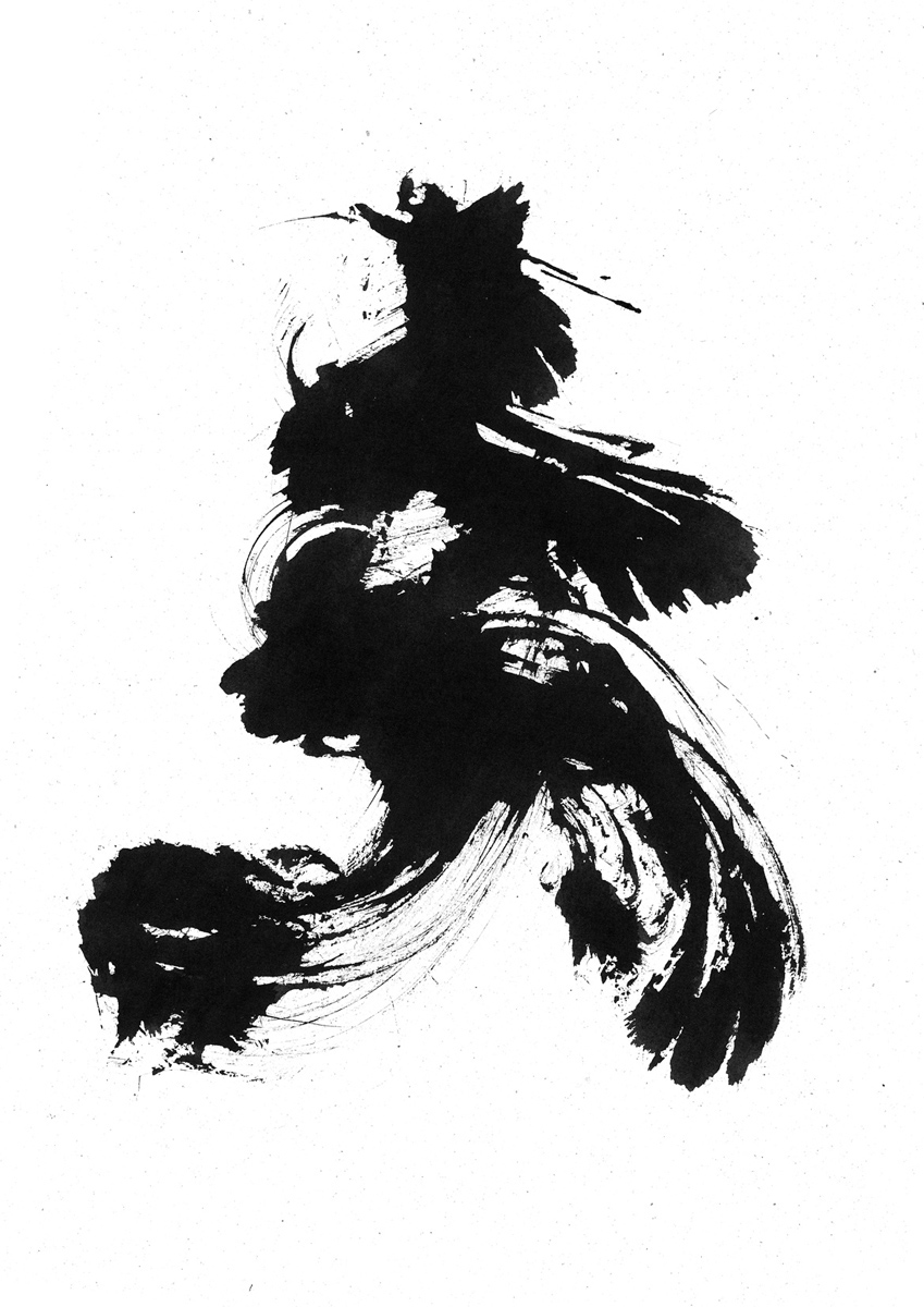 japanese brush ink sumi paper posters greg papagrigoriou