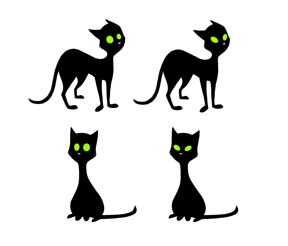 design Character characters Animated Short animated concept concept art cats simplistic