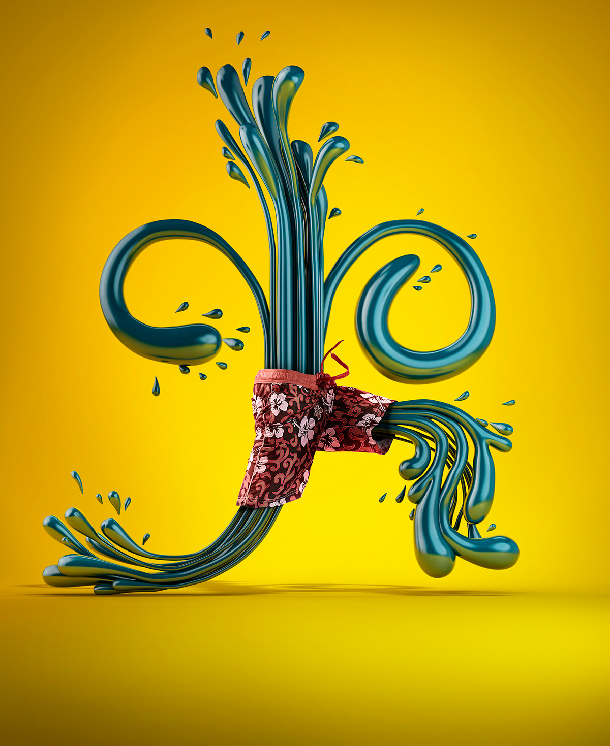 3D CGI Clothing sculptures studio colorful Fun whimsical wacom cryptoart