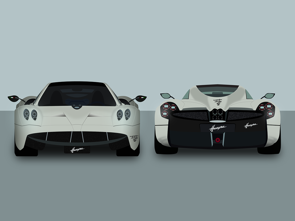 Cars automobile Pagani vector design Icon illustrate Illustrator