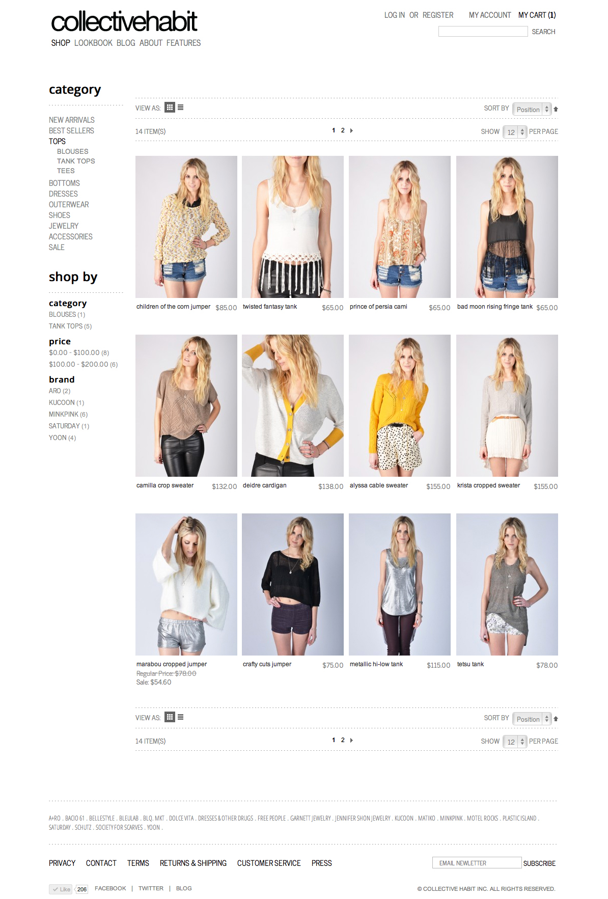 e-commerce Website webstore store Clothing colelctive