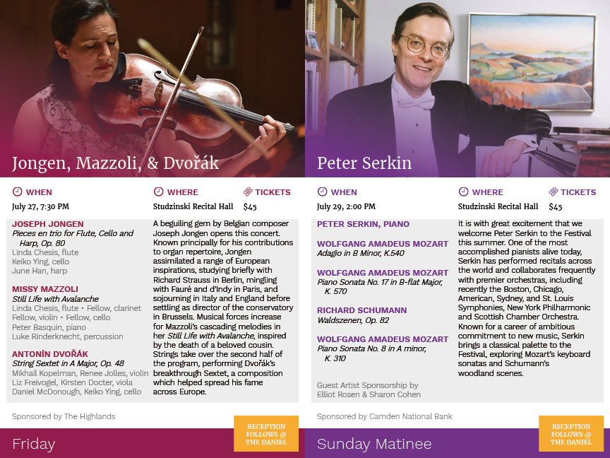 mailer brochure Classical music concert