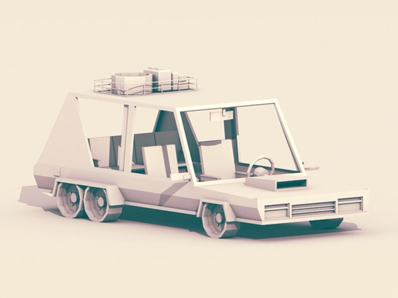 Adobe Portfolio 3D Render model c4d cinema 4d lowpoly Low Poly Vehicle car Truck 3d printing 3d prints automobile rendering vehicle illustration