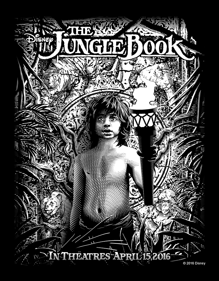 The Jungle Book kipling disney mowgli jungle coloring book poster