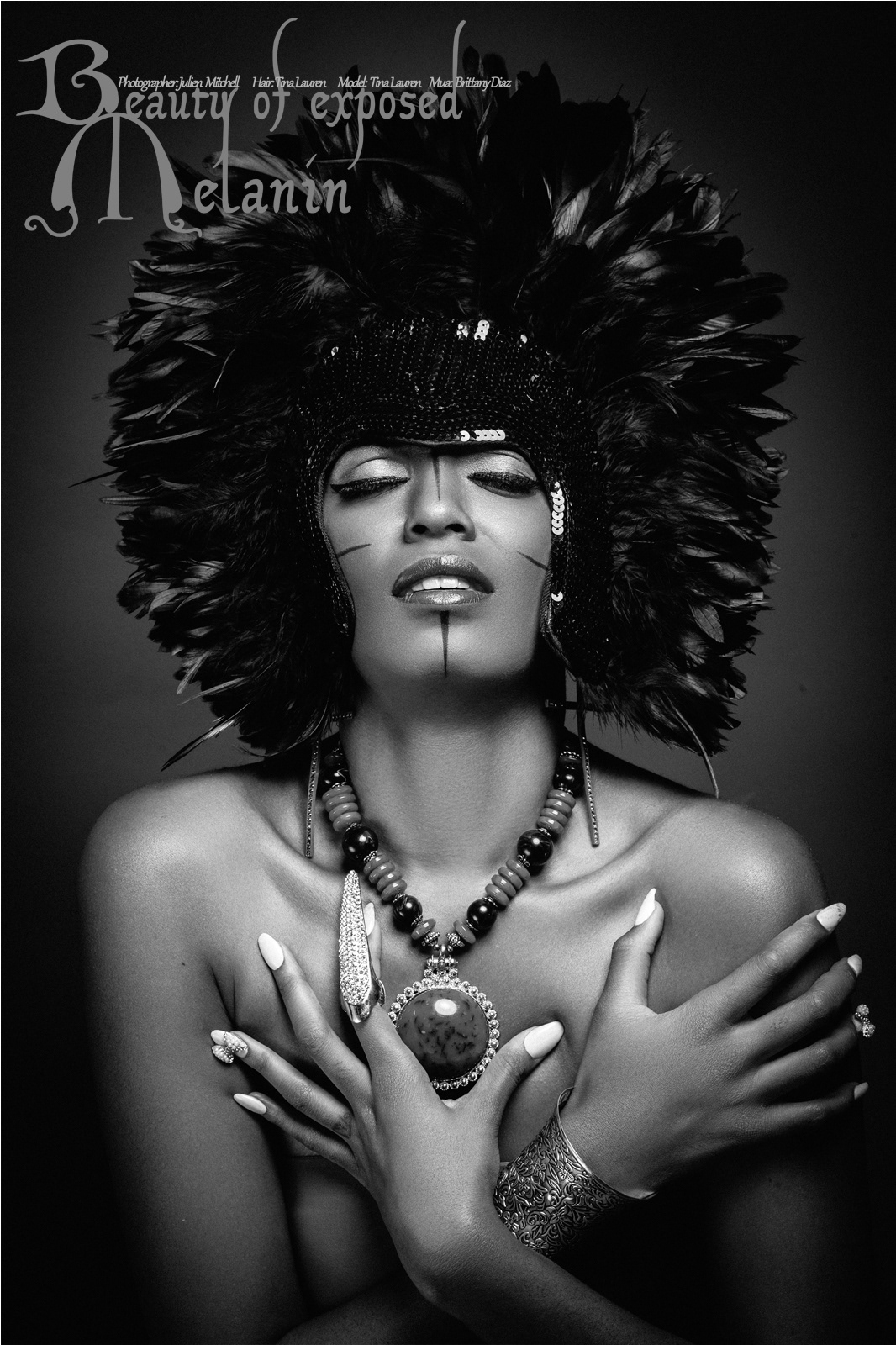 beauty  fashion african women black and white New York portrait retouching  julien mitchell Photo Manipulation 
