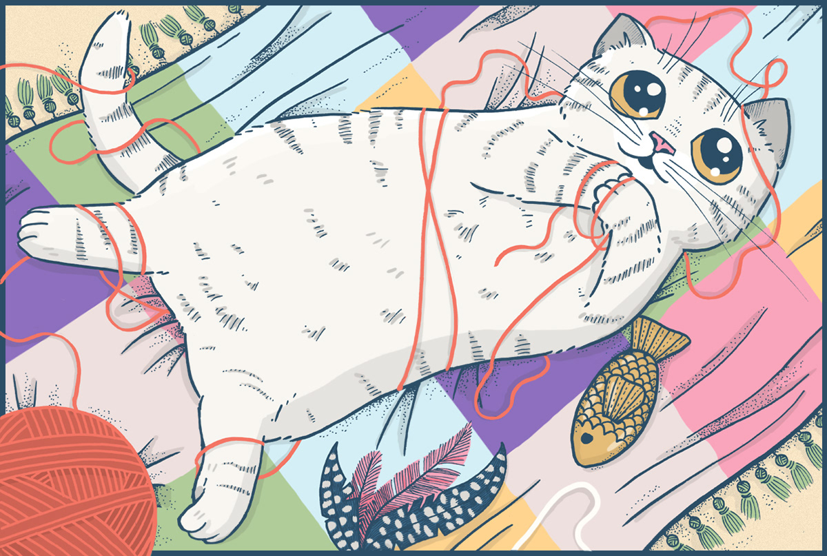 freelance illustration cat illustrations cat illustration Campaign Illustration Cat humour