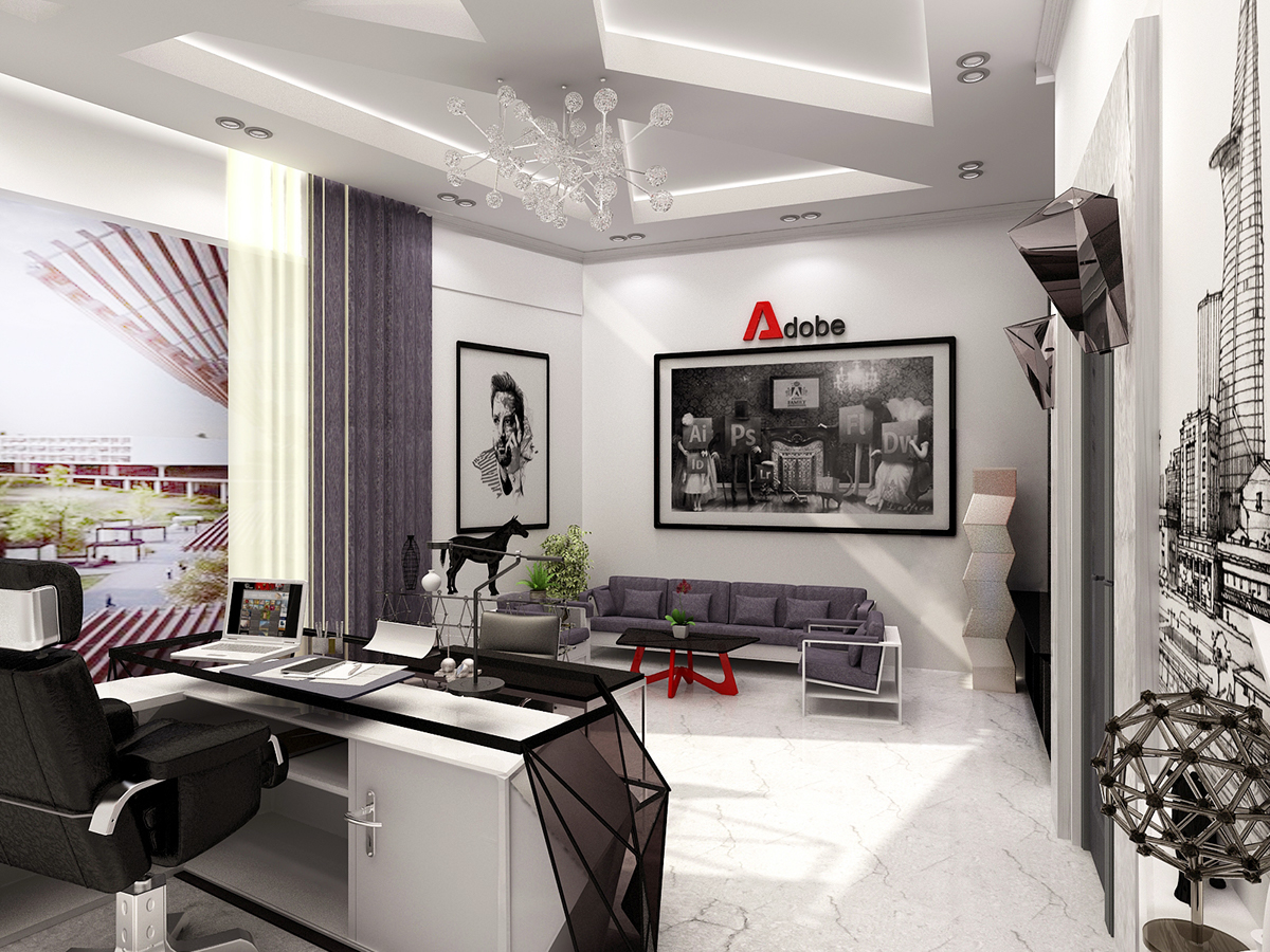 Adobe office Office interior design