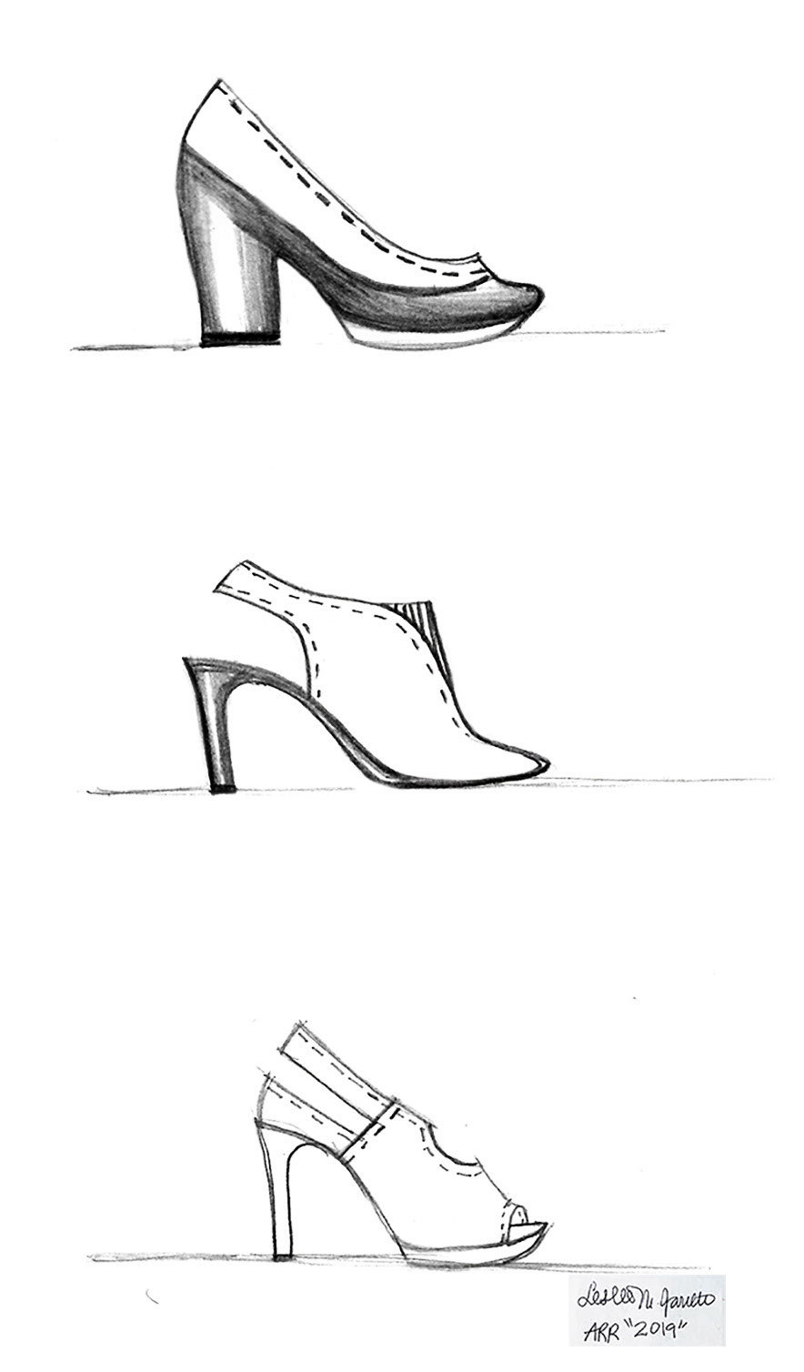 footwear sketches shoes
