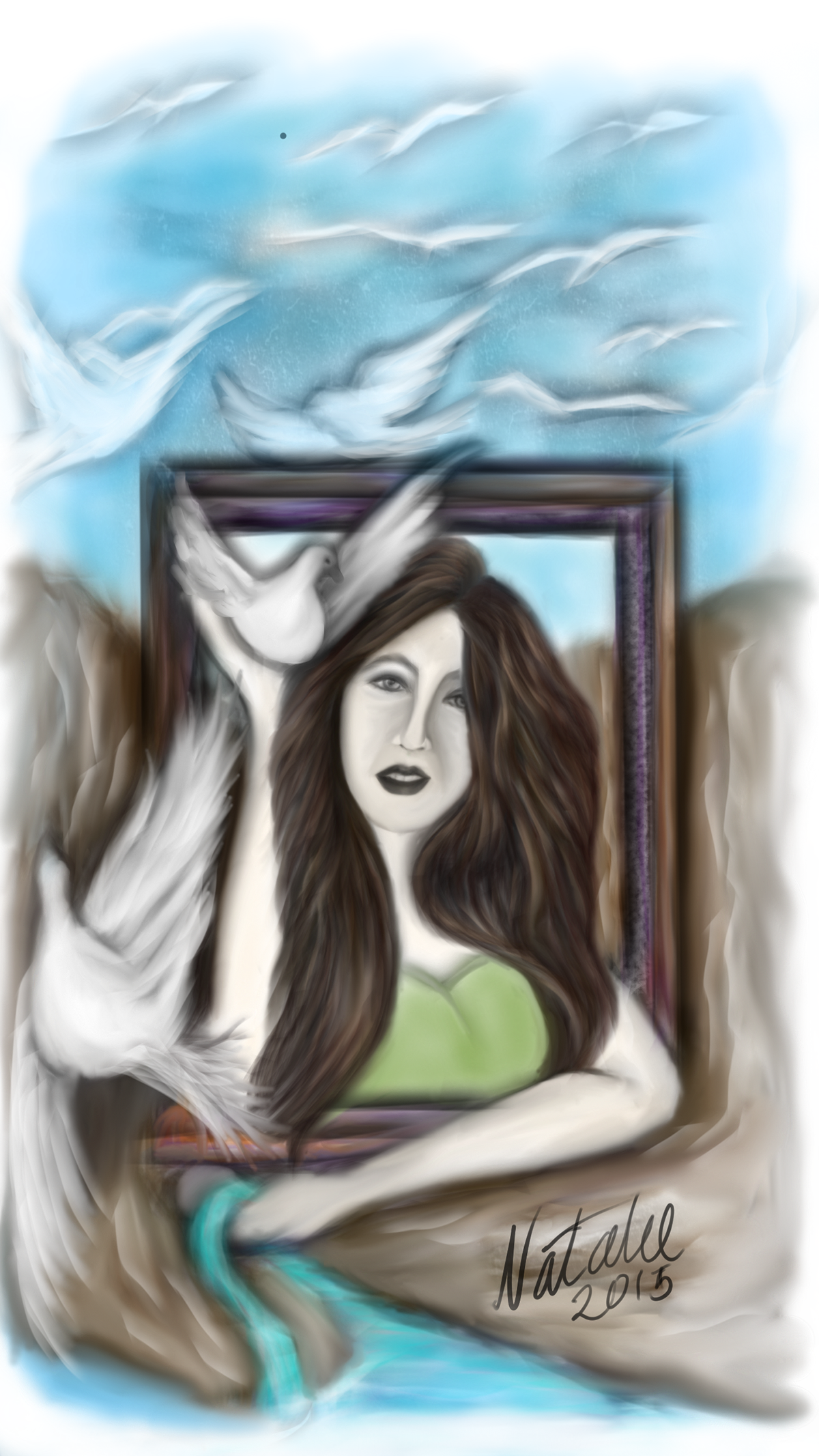 Adobe Portfolio Digital Paintings canvas Lady women