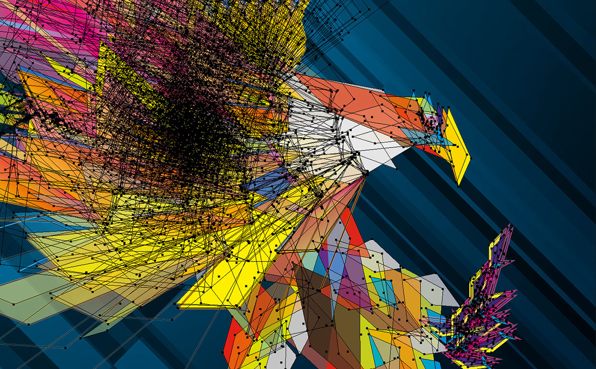 bird  fantastic  art  Abstrac eagle trujillo  Peru  design  Graphic Freelance awesome color Cubismo Phoenix Form