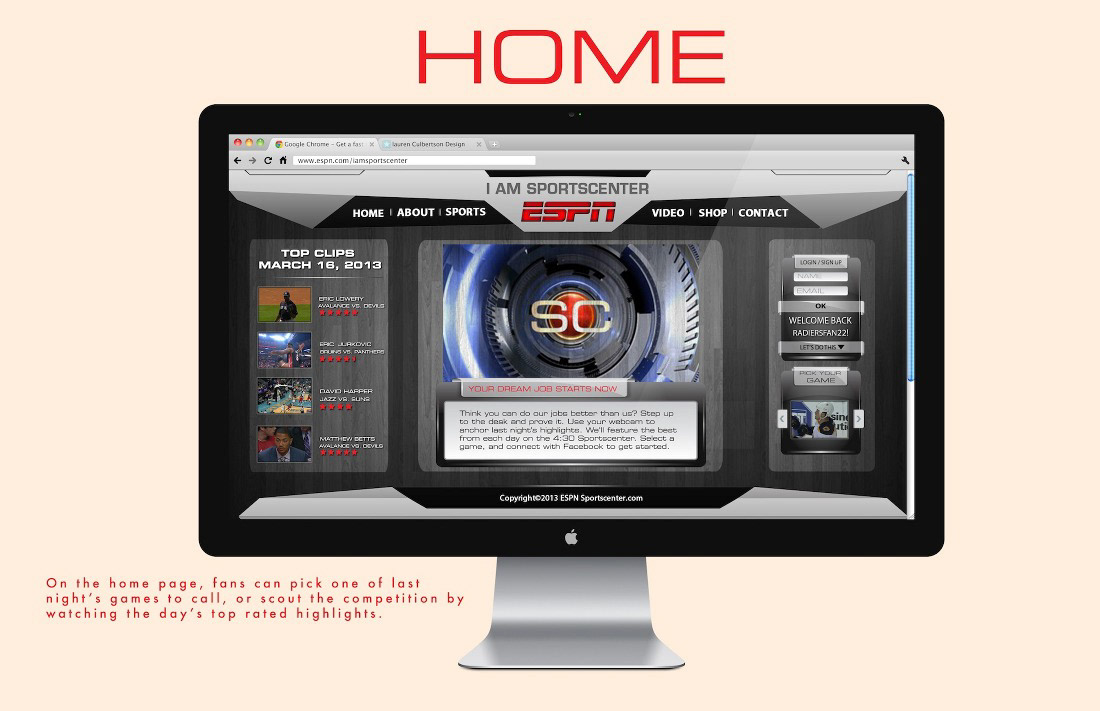 ESPN SportsCenter digital interactive