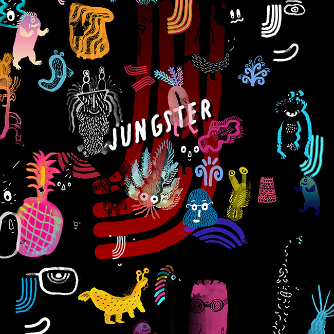 visualidentity identity profile dj jungster oslo color characterdesign Character play Playful