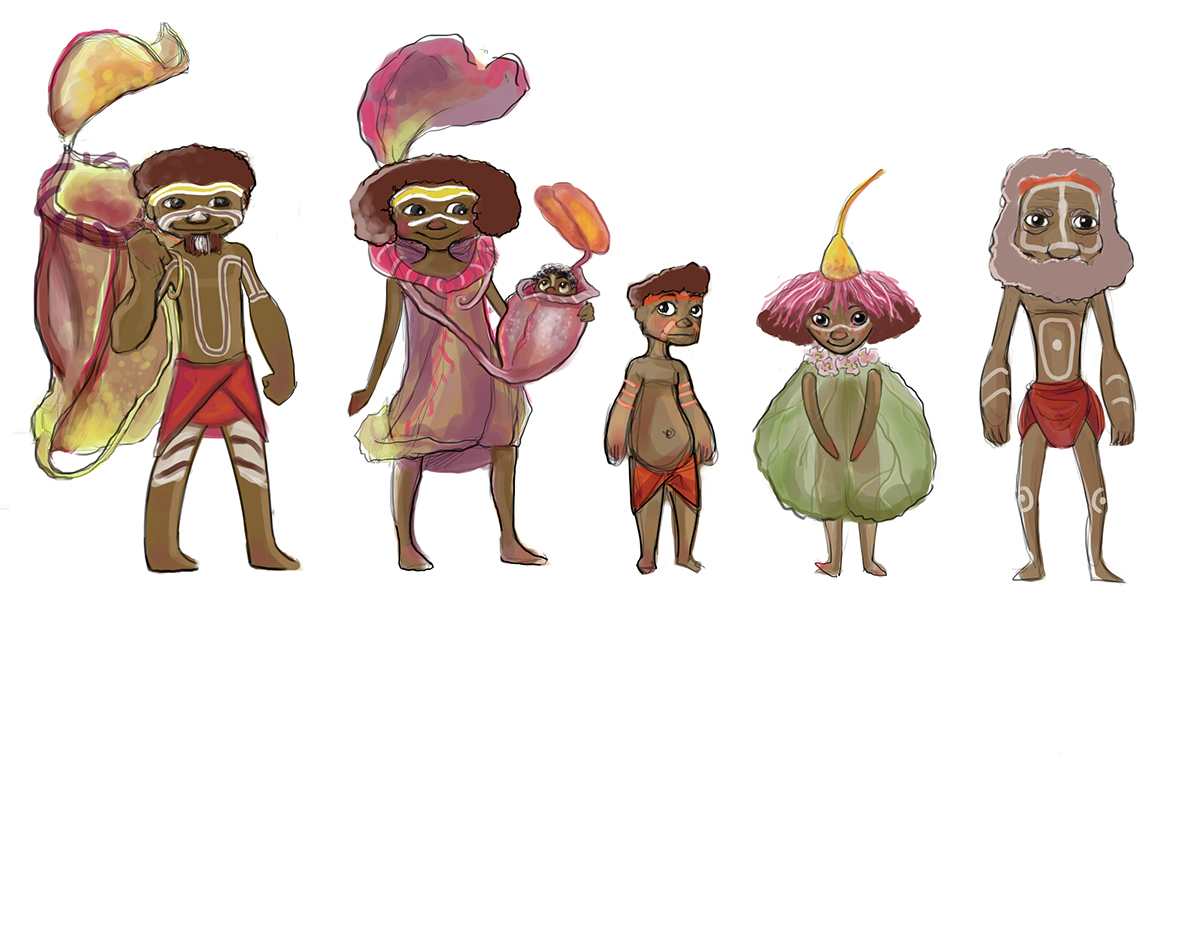 goat environment character development concept art concept bat beetle animal hybrid Aboriginese small people small world ostrich skull family