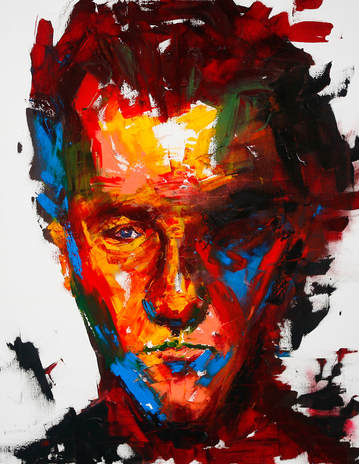 human face oil canvas emotion