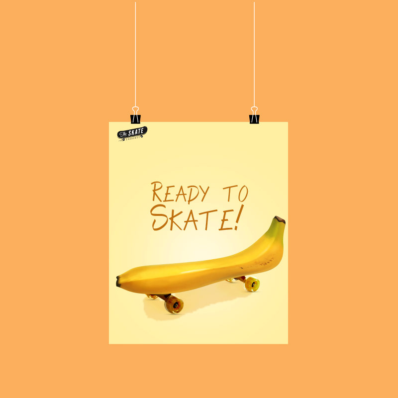 skate skateboard poster Poster Design Social media post social media banana design post