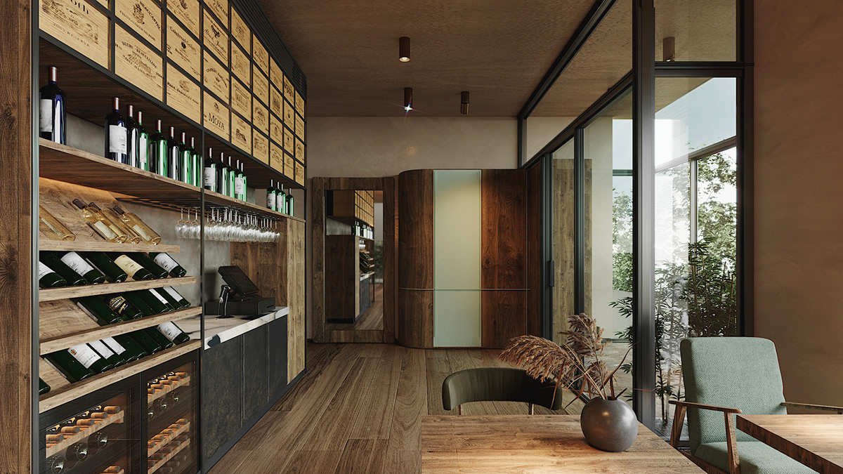 3dsmax art CoronaRender  design Interior kitchen model restaurant