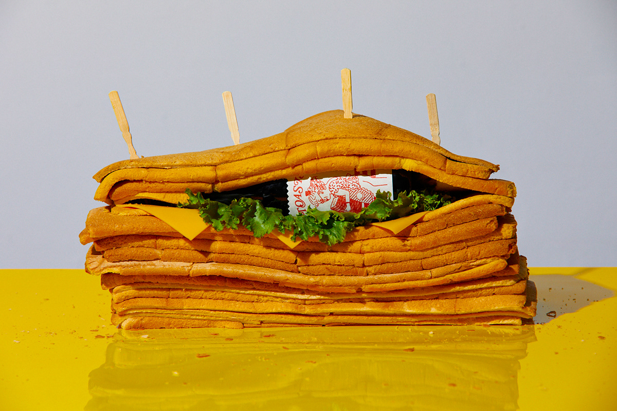 lager tea toast craft beer Food waste Label sandwich