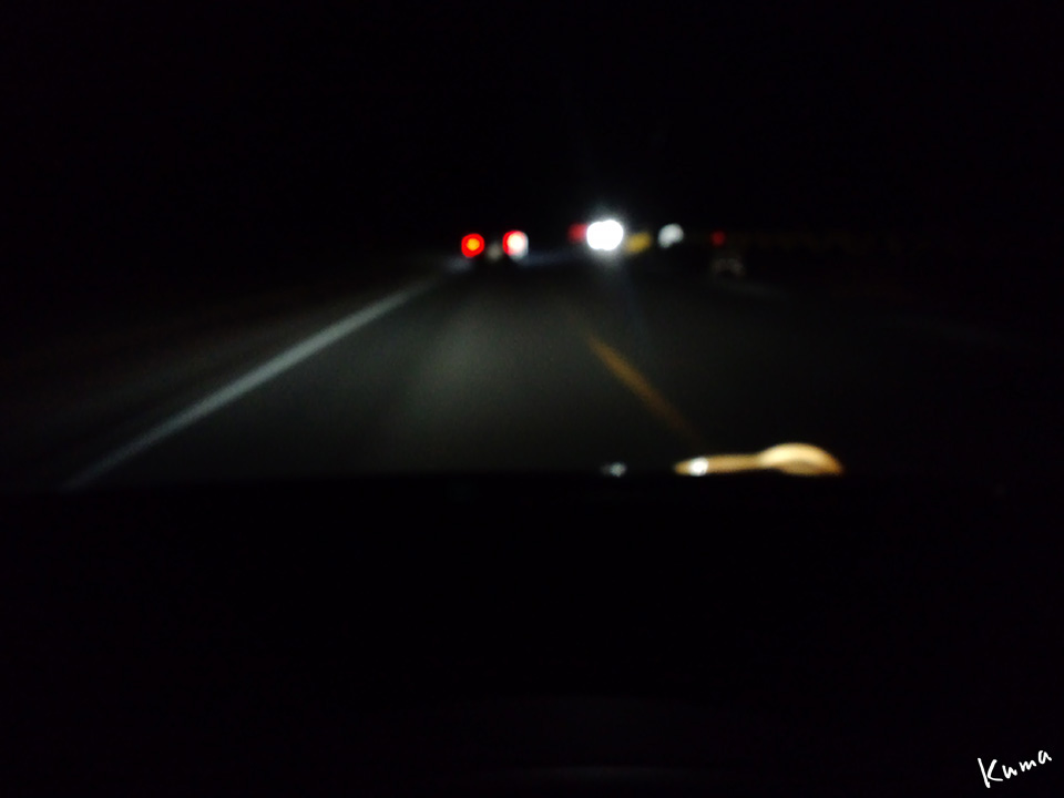 night car road headlights tail lights lighting bridge photo