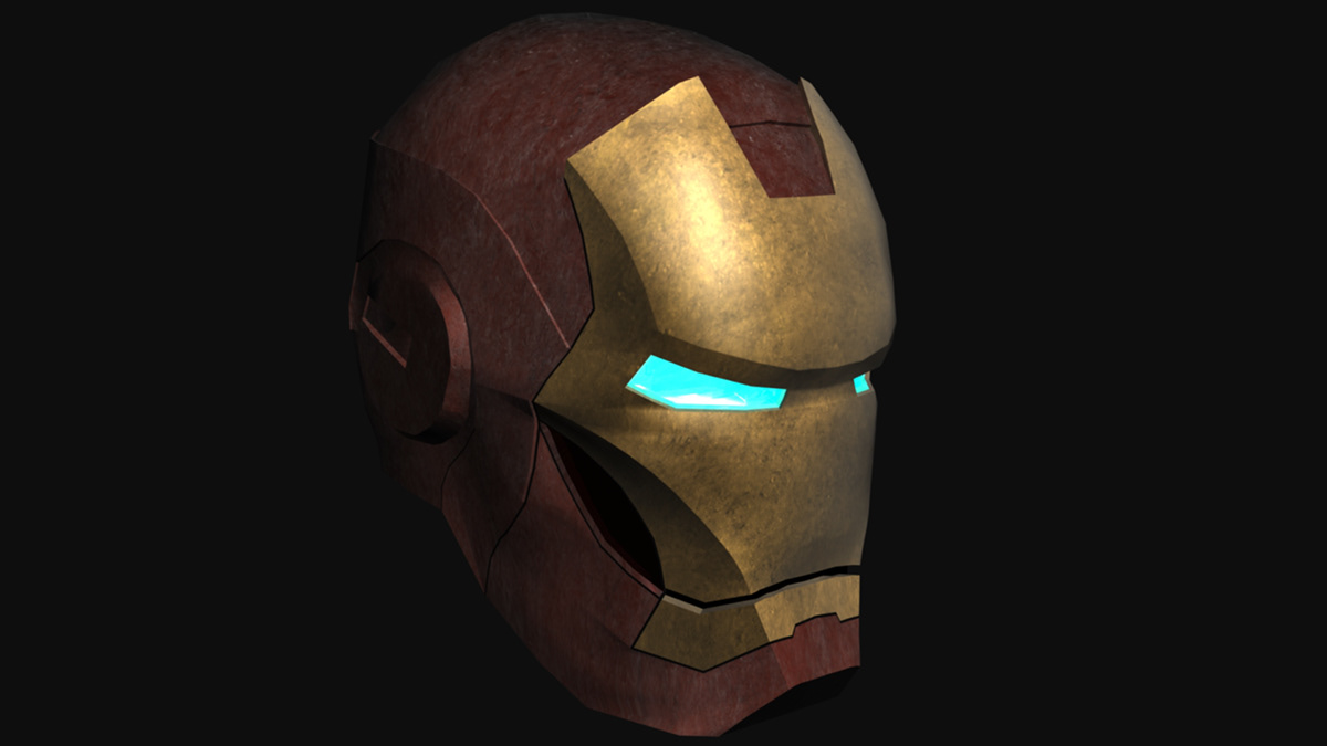 iron man head 3D model