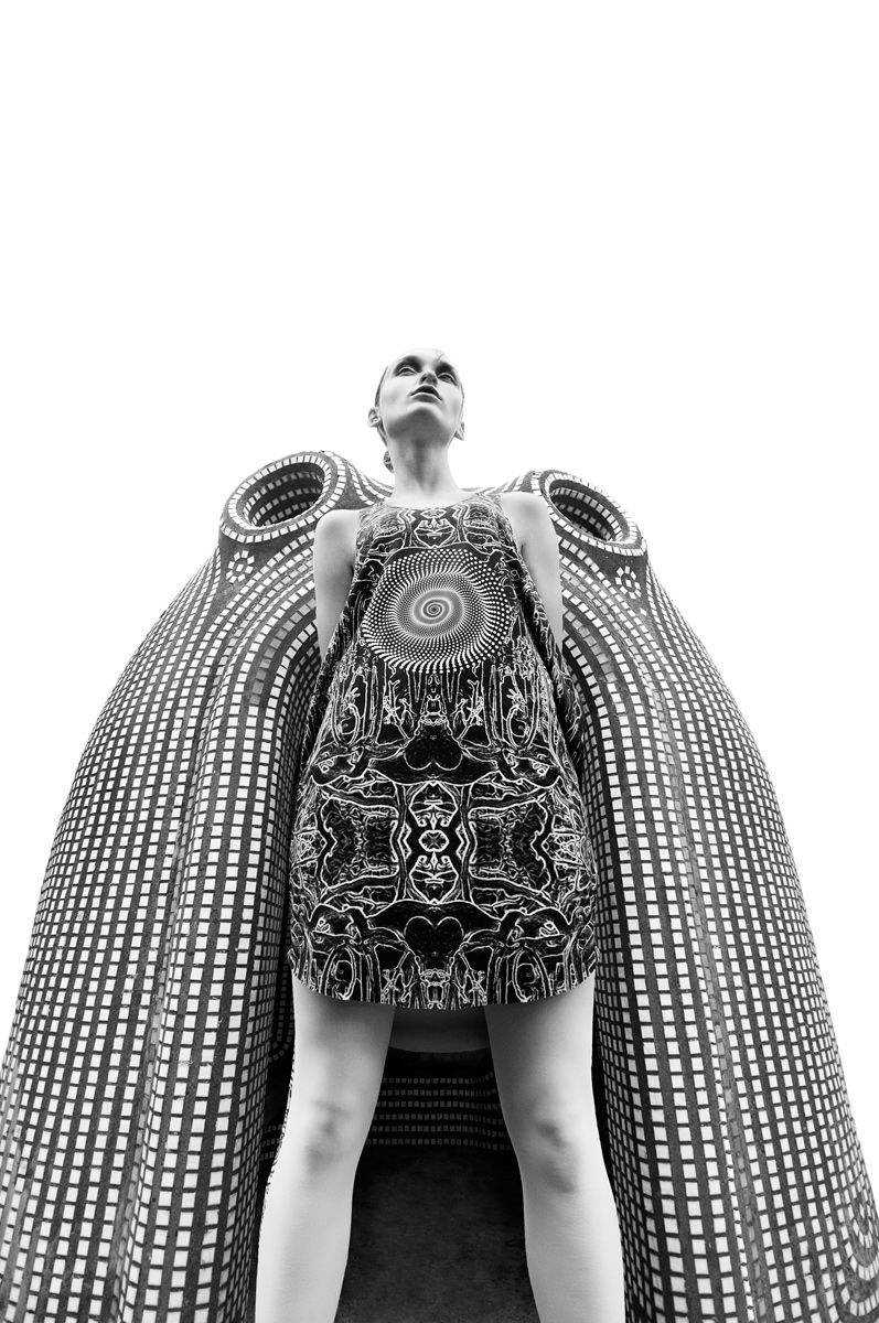 vogue  ausra osipaviciute  aography  editorial  campaign  architecture  urban  MODEL  beauty fashion story  Magazine   cover  Gaudi  mosaic  art