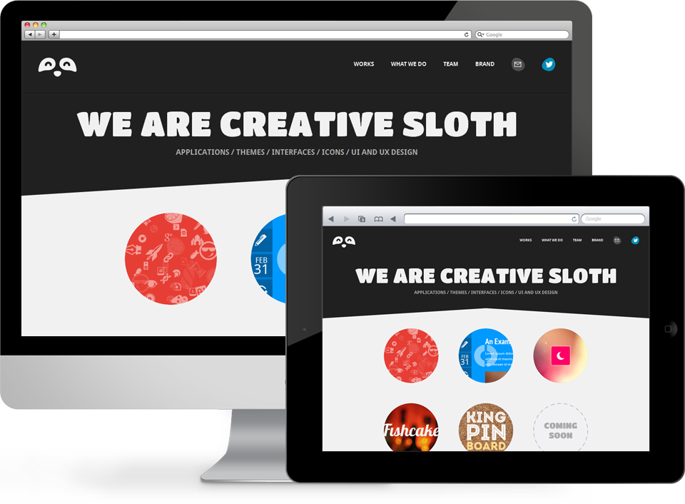 colour  color  creative sloth minimal One Page Single Page