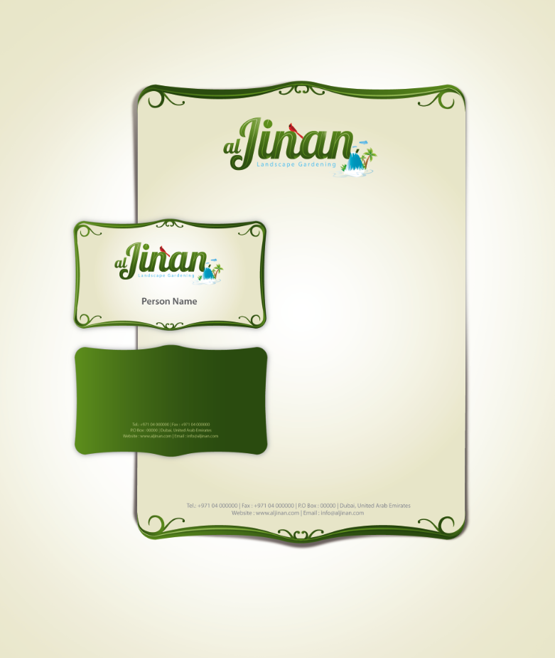 Al Jinan Landscape Gradening logo identity dubai